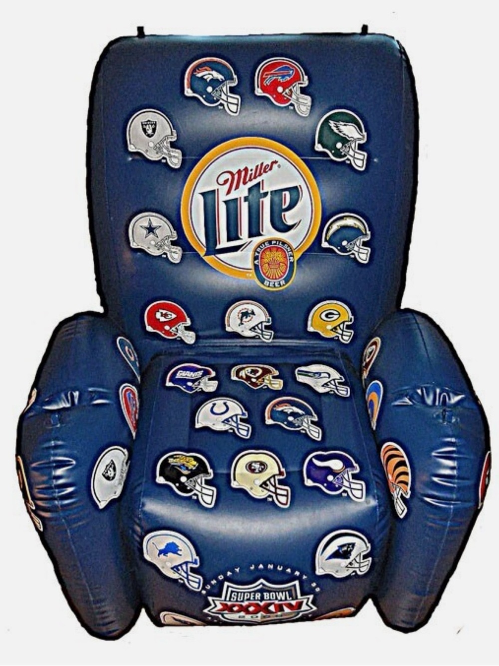NFL Super Bowl XXXIV Miller Lite Adult Inflatable Chair  -New RARE! All Teams!